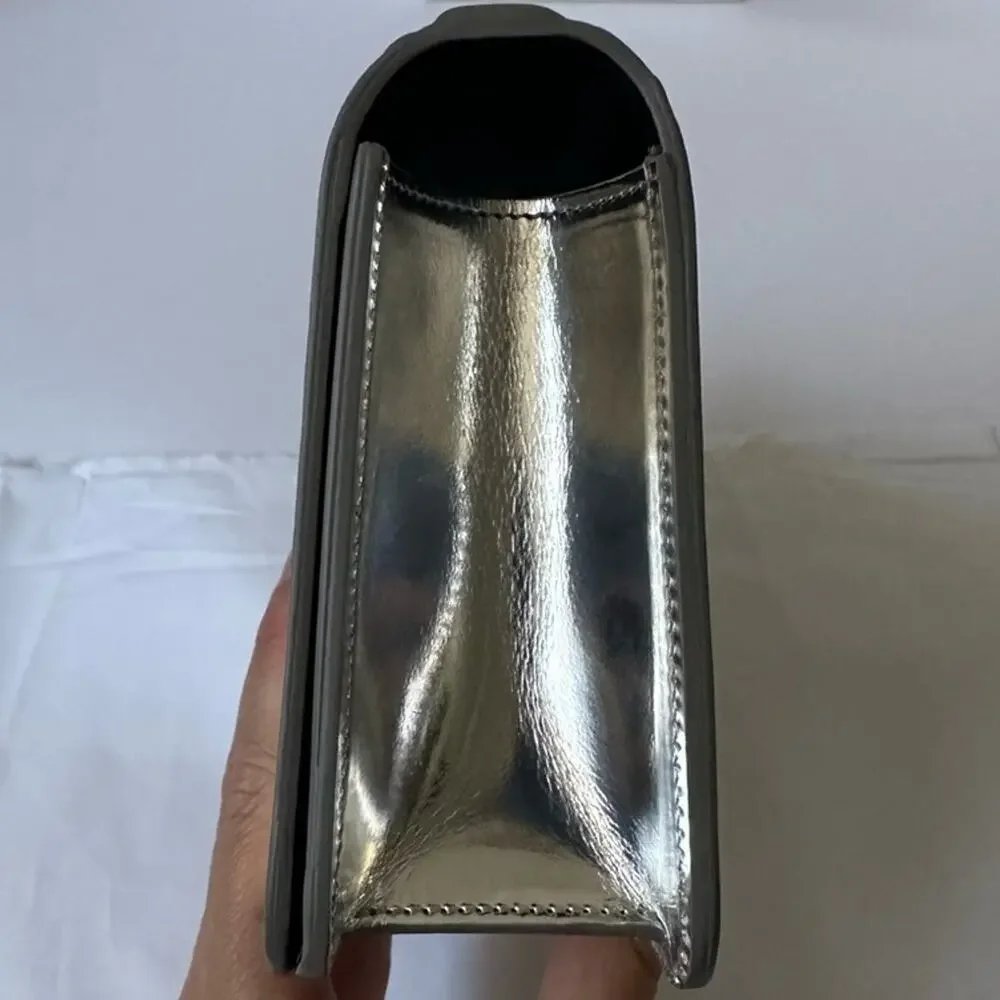 Maison Margiela Reflective Mirror Leather Clutch Wristlet MM11 SS17 Silver